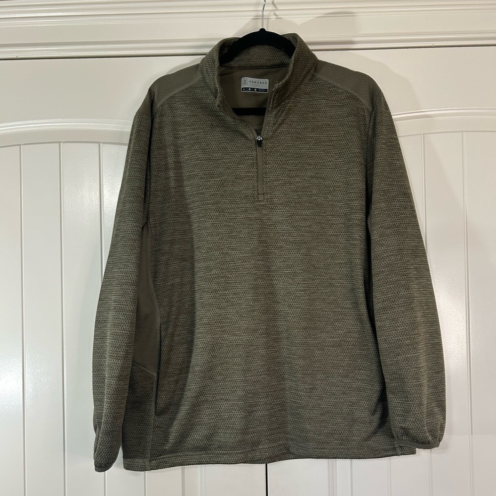 Gorpcore PGA 3/4 Zip Pullover. Olive Green Color. Size Large.